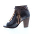 Фото #9 товара Bed Stu Olivia F386008 Womens Brown Leather Zipper Strap Heels Shoes