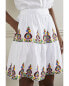 Фото #1 товара Boden Embroidered Linen Mini Skirt Women's White 14