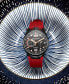 ფოტო #5 პროდუქტის Men's Quartz Red High Grade Rubber Silicone Strap Watch 42mm