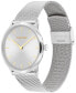 ფოტო #2 პროდუქტის Women's Exceptional Silver-Tone Stainless Steel Mesh Bracelet Watch 37mm