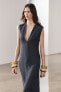 Zw collection long v-neck dress