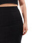 ASOS DESIGN Hourglass high waist bengaline tailored skirt in black Черный, 36 - фото #4