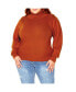 Фото #1 товара Plus Size Softly Sweet Ribbed Sweater