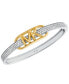 ფოტო #1 პროდუქტის Two-Tone Sterling Silver Pave Empire Link Bangle