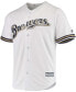 Фото #2 товара Men's White Milwaukee Brewers Team Official Jersey