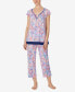 Фото #1 товара Women's Ruffle Sleeve 2 Piece Pajama Set