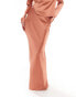 Фото #4 товара ASOS DESIGN asymmetric satin maxi skirt co-ord in brown