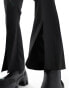 Фото #4 товара ASOS DESIGN smart flared trousers with front splits in black