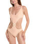 Фото #1 товара Купальник женский Lisa Marie Fernandez Scallop Cut Out One-Piece, цвет: персиковый, террикот, детали: дизайн с вырезами, цветочная пряжка и матовая черная фурнитура, застежка-защелка на спине, умеренное покрытие сидения, 84% хлопок, 16% эластан, ручная стирка, производство США