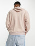 ASOS DESIGN oversized hoodie in dusty pink brushed rib texture