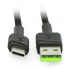 Green Cell Ray Quick Charge USB 2.0 cable type A - USB 2.0 type C with backlight - 1.2 m black with braid