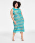 Фото #1 товара Trendy Plus Size Sleeveless Crochet Midi Dress, Created for Macy's