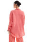 South Beach oversized beach shirt in watermelon