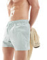 ASOS DESIGN swim shorts in short length in pale blue