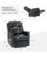 Фото #21 товара Lidia Modern Genuine Leather Power Recliner with Nailhead Trims