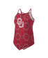 ფოტო #3 პროდუქტის Women's x Wrangler Crimson Distressed Oklahoma Sooners Bandana Tank Top