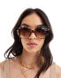 New Look oversized round sunglasses in brown