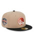 Men's Tan, Black, Burnt Orange Logo 2-Tone 59FIFTY Fitted Hat