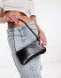 Фото #2 товара ASOS DESIGN curved base 90s croc shoulder bag in black