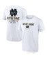 Фото #1 товара Men's White Notre Dame Fighting Irish Game Day 2-Hit T-shirt