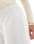 Фото #4 товара Mamalicious Maternity under the bump wide leg trousers in cream and beige stripe