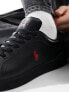 Polo Ralph Lauren Heritage Court trainer with red logo in black