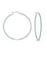 ფოტო #1 პროდუქტის Dazzling Cubic Zirconia Large Hoop Earrings