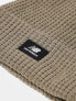 New Balance waffle knit beanie in mushroom grey