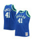 Men's Dirk Nowitzki Royal Dallas Mavericks Big and Tall 1998-99 NBA 75th Anniversary Diamond Swingman Jersey