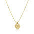 Beautiful Gold Plated Necklace with Four Leaves Message SSG22