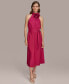 ფოტო #3 პროდუქტის Women's Halter-Neck Sleeveless A-Line Midi Dress