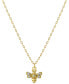 Cubic Zirconia Bee Pendant Necklace in Gold-Plated Sterling Silver, 16" + 2" extender, Created for Macy's