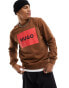 Фото #1 товара HUGO Duragol box logo sweatshirt in rust