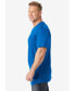 Фото #3 товара Big & Tall Shrink-Less Lightweight Longer-Length V-Neck T-Shirt