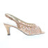 Фото #2 товара David Tate Rosie Womens Beige Extra Wide Synthetic Slingback Heels Shoes