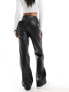 Фото #5 товара River Island straight leg PU trouser with studded detail in black