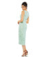 ფოტო #3 პროდუქტის Women's Striped Floral Embellished Sleeveless Midi Dress