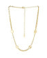 Mixed Gold-Plated Chain Necklace With Cubic Zirconia