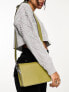 Фото #5 товара ASOS DESIGN leather multi compartment crossbody bag in light green