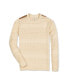 Фото #1 товара Men's Organic Crew Neck Cable Sweater with Suede Detail