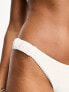 River Island elasticated bikini bottom in white