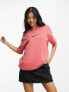 Фото #2 товара Nike Midi Swoosh t-shirt in adobe pink