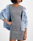 ფოტო #4 პროდუქტის Juniors' Ribbed Knit T-Shirt Dress