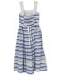 Фото #3 товара Big Girls Sleeveless Striped Denim Cotton Midi Dress