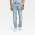 Фото #1 товара Men's Slim Straight Fit Jeans - Goodfellow & Co Light Blue 40x30