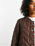 Фото #2 товара Pieces chevron quilted jacket in chocolate