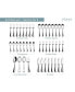 Фото #6 товара Calais 18/10 Stainless Steel 44 Piece Flatware Set, Service for 8