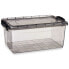 Storage Box with Lid Anthracite Plastic 13,7 L 27,5 x 18 x 42,5 cm (12 Units)