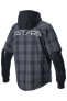 Motorradshirt Alpinestars MO.ST.EQ Tartan Tar Grau-Schwarz