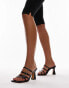 Фото #1 товара Topshop Gabe high heeled sandals with buckle detail in black